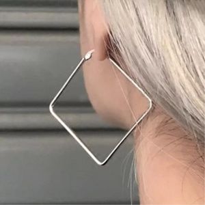 Diamond Shaped Hoops